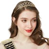 Birthday Crown Sash Gold Crystal Tiara for Birthday Party for