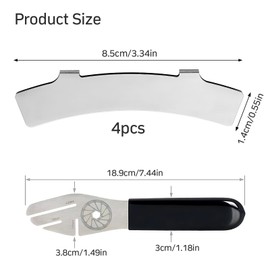 1 x Bicycle Stainless Steel Disc Brake Tool, 4 Pieces Bicycle Brake Pads Adjustment Tool Disc Brake Straightening Tool Disc Brake Correction Key with Non-Slip Handle for Road Bikes Bicycle