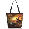Western Tote Bag for Women, Cactus & Horse Riding Cowgirl