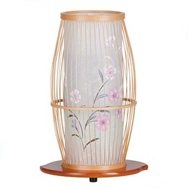 Kyoto Butsudan Hayashi Mini Bon Lantern, Bon Lantern, Reishiyoku No. 1 Shiraki, Rotating Light Included, 11.8 inches (30 cm) Tall Lanterns