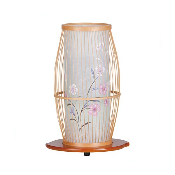 Kyoto Butsudan Hayashi Mini Bon Lantern, Bon Lantern, Reishiyoku No. 1 Shiraki, Rotating Light Included, 11.8 inches (30 cm) Tall Lanterns