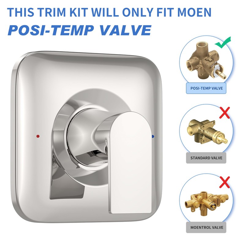 T2471 Genta LX Valve Trim Kit, Chrome Shower Trim Kit