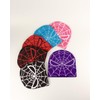 CORIRESHA - Gorro unisex de punto con tela Spider Web