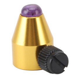 Tuning Fork Feet Accessory, Aluminium Alloy Tuning Fork Feet with Crystals Base for Meditation, Stress Relief, Energy Channeling (Purple)