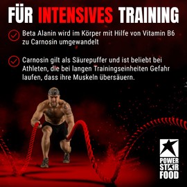 Powerstar Beta Alanine 850 High Dose | 5100 mg per Serving | 300 Capsules | Made in Germany | Carnosine Booster | 100% Pure Beta Alanine | No Magnesium Stearate & Titanium Dioxide | Laboratory Tested