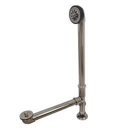 Kingston Brass CC2086 Vintage Clawfoot Tub Drain, 20-1/4"~22-5/8" x 7" (L) x 3" (W) x 14-1/4"~5" (H), Polished Nickel