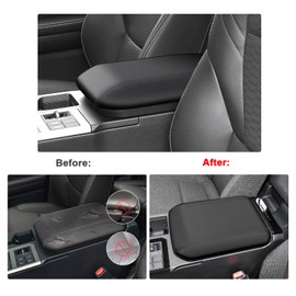 SXCY for 2024 2025 2026 Land Cruiser Armrest Cover for Toyota Land Cruiser 2025 2026 Accessories 2025 Land Cruiser Center Console Cover 2026 Land Cruiser Middle Console Cover (Black Leatherette ABS)
