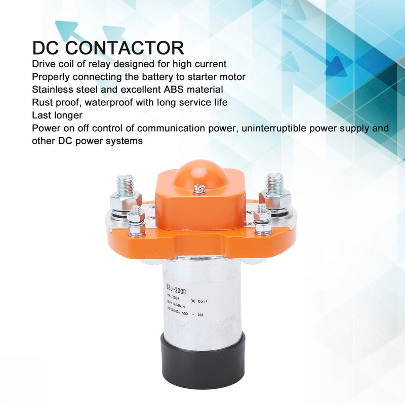 DC Contactor Normally Closed Universal Main Solenoid Replacement Automotive Parts