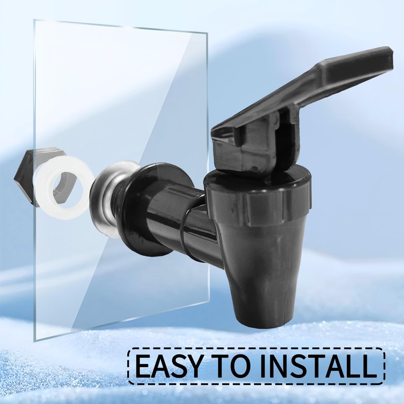 Hordion Plastic Spigot Replacement Cooler Faucet, 2 Sets Water Jug