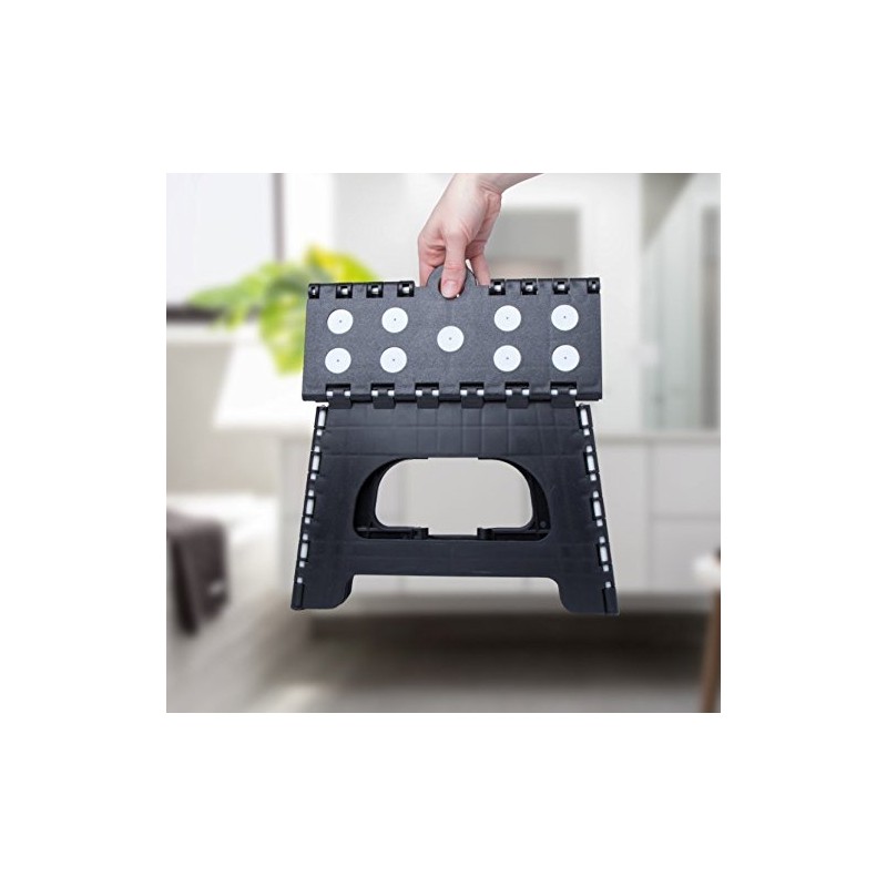 Range Kleen Black Foldable Single Step Stool, 2 inch folded