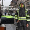 Hi Vis Rain Jacket for Men,Waterproof Class 3 Safety Rain