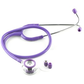 Optimum Dual Head Stethoscope for Students, Nurse, Doctor, Vet EMT- Lightweight and Portable (Purple)