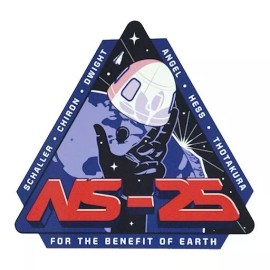 Blue Origin New Shepard 25 NS-25 Logo Vinyl Sticker - 3 in.