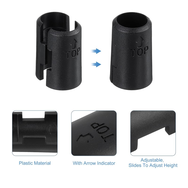 sourcing map 40Pcs Wire Shelving Shelf Lock Clips, Plastic Shelving