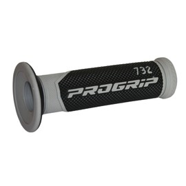 Progrip Rubber Grip Handlebar Grips 732 Grey Black Rubber Motorcycle Scooter Cross Quad 22 mm 25 mm