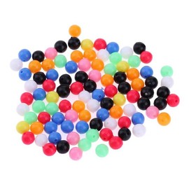 NewShot Multi Coloured Beads for Fishing. Ideal for Rigs, Sea, Boat and Beach Fishing(100 of Pack) (8mm)