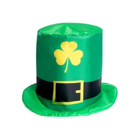 Zhzrche St. Patrick’s Day Shamrock Green High Hat, Irish Day Party Favors Leprechaun Costume Hats
