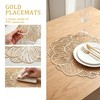 Simulated Flower-Shaped Vinyl Plastic Placemats Set of 6 — Heat