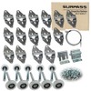 Surpass Garage Door Hardware Kit Roller/Hinge/Top Bracket/Wire Rope (for 16'x7'