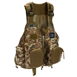 BASSDASH Fly Fishing Vest Multi Pocket Waistcoat Adjustable Size Gifts for Men Women