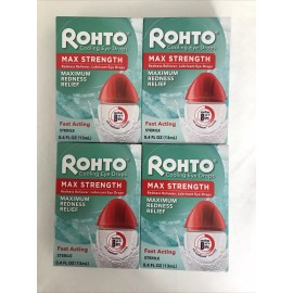 Rohto 4xRohto Max Strength Eye Drops.redness Relief.fast Acting.0.4floz