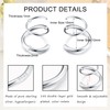 Kakonia 925 Sterling Silver Spiral Hoop Earrings 18K White Gold