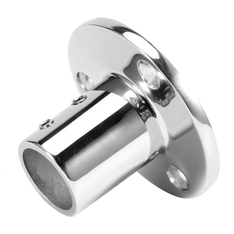 90 Degree Round Tube Base Hand Rail Fitting 316 Stainless