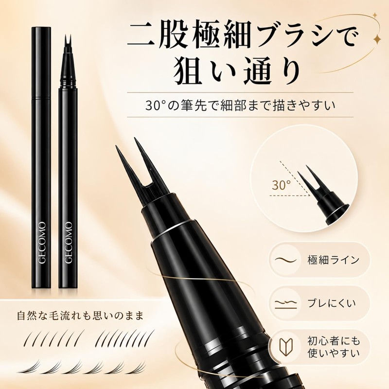 Lynlyulinger アイライナー リキッド 涙袋ライナー 極細筆先 速乾 ウォータープルーフ 汗に強く にじまない 長持ち