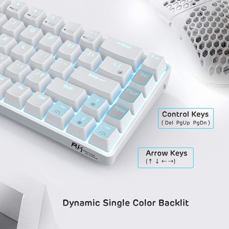 RK ROYAL KLUDGE RK68 Wireless Hot Swappable 65% Mechanical Keyboard,