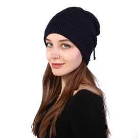 TINAYAUE USB Heating Cap Unisex Heated Hat Scarf Autumn Winter Warm Knitted Hat Windproof Heating Scarf Soft Cold-Resistant Heating Hat and Scarf Two Piece for Running, Hiking, Cycling, Outdoor, black