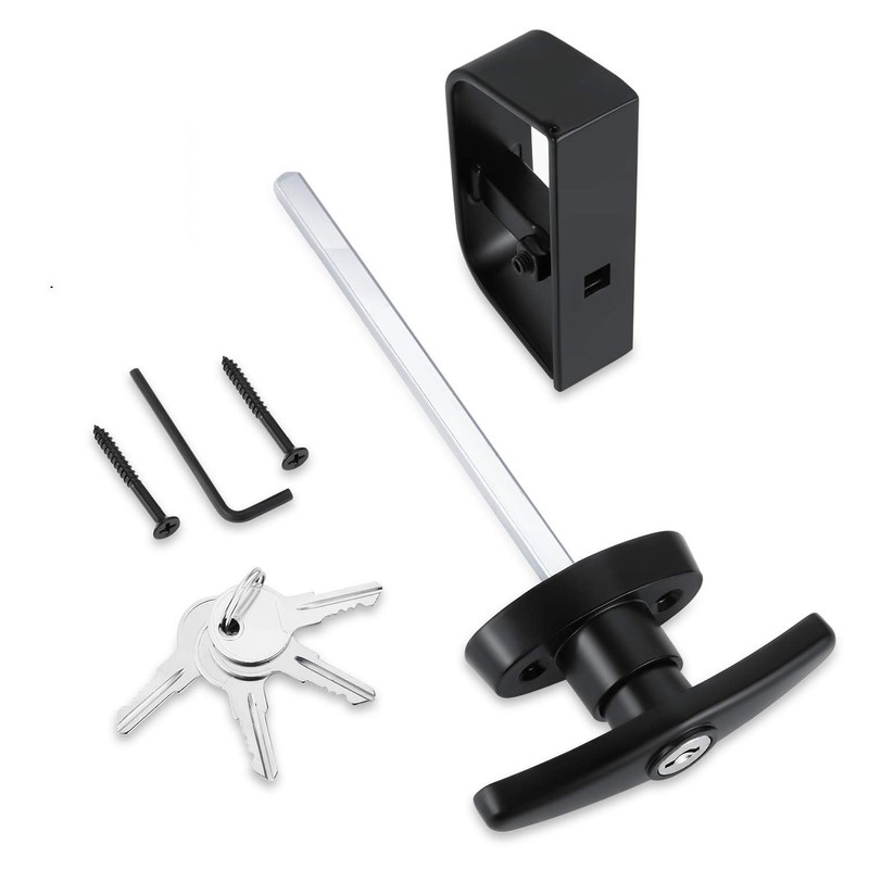 7-1/2" Stem Shed Door Latch T-Handle Lock Kit with 4