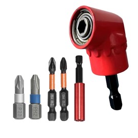 Wjelet 105 Degree Right Angle Drill Bit Adapter, 1/4'' Hex Shank Right Angle Drill Attachment, Right Angle Screwdriver, PZ2 and PH2 Impact Driver Bits