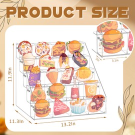 Yuntau 5 Tier Acrylic Sticker Display Stand, 20 Pockets Clear Sticker Display Stand for Vendors, Stamp Organizer Shelf Ideal for Small Business Supplier Events and Trade Shows