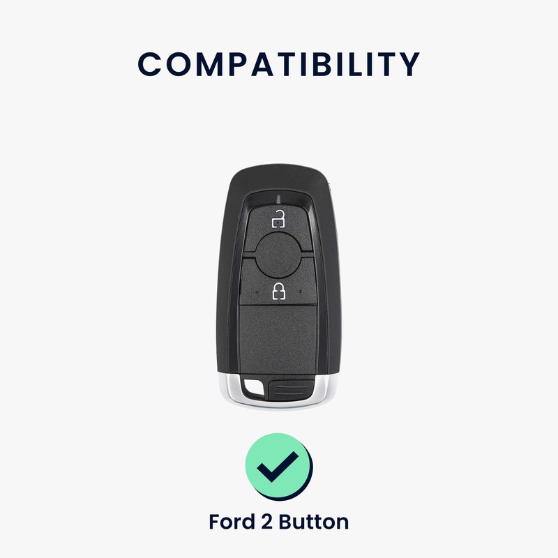 kwmobile Key Cover Compatible with Ford 2 Button Car Key