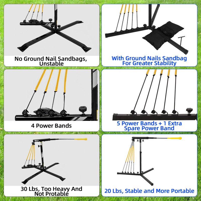 Wiseek 31-43 in Adjustable Batting Swing Trainer. Baseball Hitting Trainer