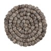Mud Pie Felted Round Trivet, 8" Dia, Gray