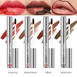 4Pcs Peel Off Lip Liner Stain Set , Waterproof Nude Matte Lip Tint, Non-Fading Peel Off Lip Color, Effortless Precision & Full Coverage, 24H Color Hold:_03#BROWN