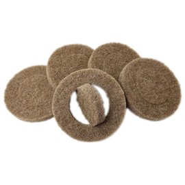 OLI-NATURA Super Pads for Random Orbital Sanders (Pack of 5) - for Polishing and Massaging Oils - Colour: Beige