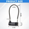 4 Digit Combination Padlock,Padlocks with Code,Locker Padlocks,Outdoor Safety Long Shackle