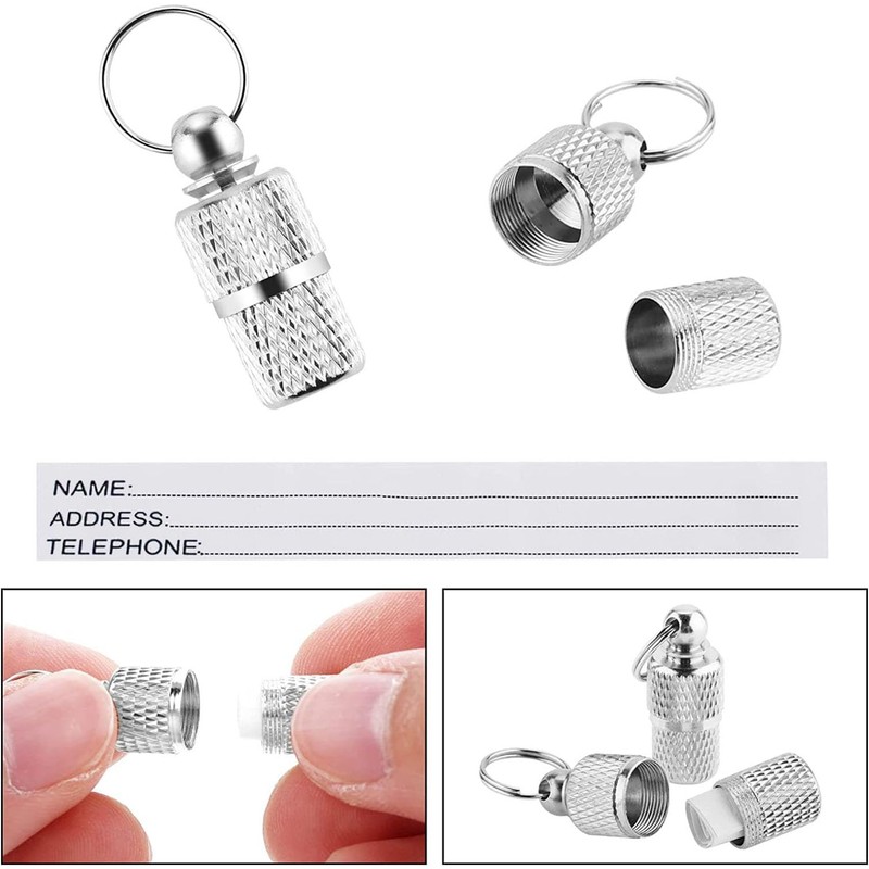 LARRYROO Pack of 1 - ID Pets, Barrel Tube Tag
