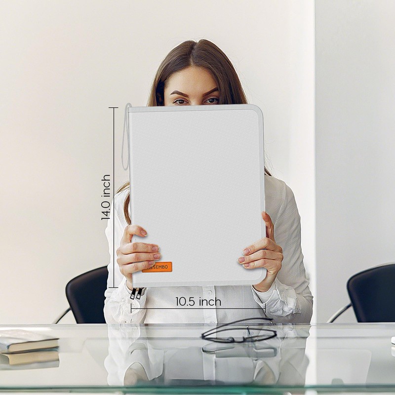 Important Document Organizer Zipper Binder, Fireproof Document Bag for Birth