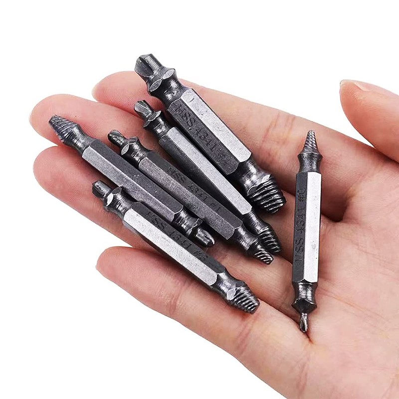 Damaged Screw Extractor Set, HSS4341 Bolt Extractor Stud Screw Remover
