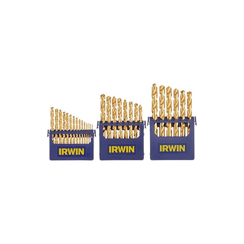 Irwin Tools IRWIN Drill Bit Set, Titanium Nitride Coated, 29-Piece