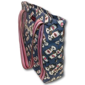 bungalow 360 Vegan Striped Tote Bag (Sea Otter)