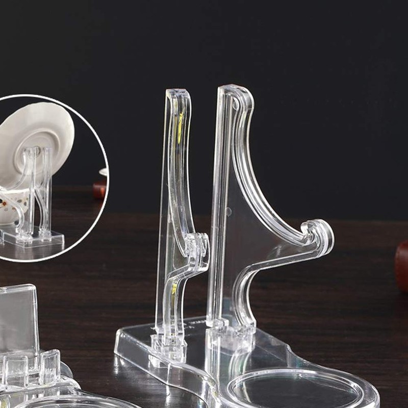 Zmmyr 4 Packs Acrylic Display Stands China Tea Cup Holder