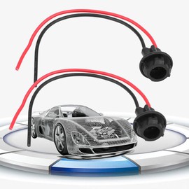 2pcs Bulb Socket Holder,T10 168 194 Car Rubber Plug-in Light Bulb Extension Socket Holder Connector Soft Socket Connector