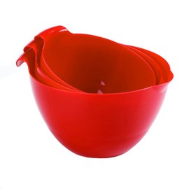 LINDEN SWEDEN 3-Piece Mixing Bowl Set, Red