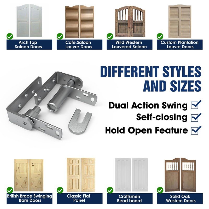 SKMYL Cafe Door Hinges, Saloon Door Hardware, Double Action Door