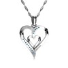 DEPHINI - Double blue Heart Necklace - 925 Sterling Silve