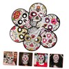 TEHAUX Day of The Dead Paper Masks 6pcs Decorative Masks